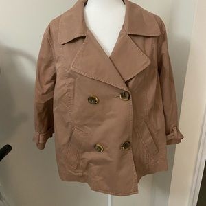 Light Weight 3/4 Sleeve Peacoat in Blush